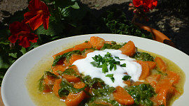 Mrkev s mangoldem a medvědím česnekem