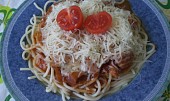 Špagety s kuřecím masem a la lečo