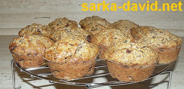 Špaldové čokobanánové muffiny