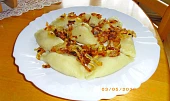 Taštičky z bramborového  těsta s uzeným masem