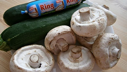 Žampiony s cuketou, Část použitých surovin