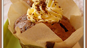 Čokoládové muffiny s nutellou a krémem, Čokoládové muffiny s krémem