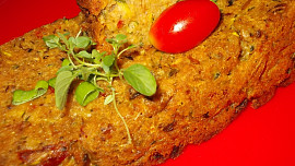 Cuketová paštika s nakládanými rajčátky a žampiony