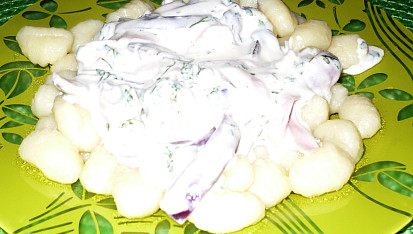 Gnocchi se smetanovou žampionovo-šunkovou omáčkou