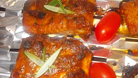 Grilovaný uzený losos s rozmarýnem