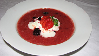 Jahodové gazpacho