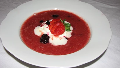 Jahodové gazpacho