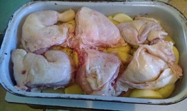 Kuře na bramborách se smetanou