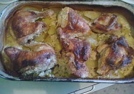 Kuře na bramborách se smetanou