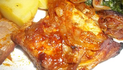 Pečený vepřový bůček na cibuli, Pečený vepřový bůček na cibuli