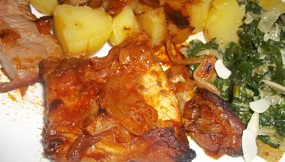 Pečený vepřový bůček na cibuli, Pečený vepřový bůček na cibuli