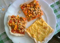 Pizza kari a zeleninová s tofu
