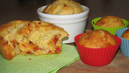 Slané muffiny s chorizem