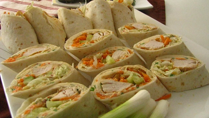 Wrap s pečenými papričkami pimientos de padron