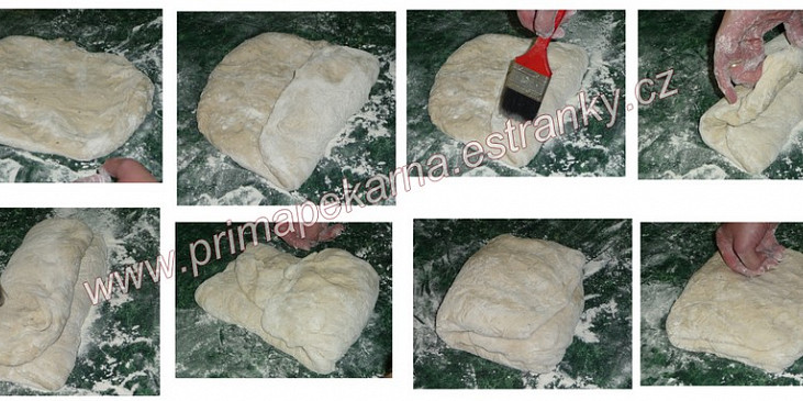 Základní kváskový chleba (Překládání těsta před formováním)