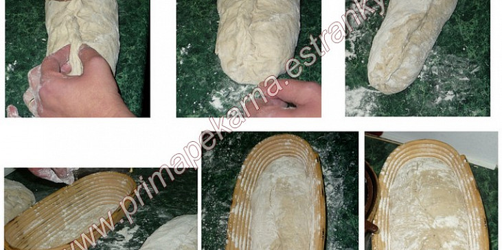 Základní kváskový chleba (Uzavření chleba a kynutí v ošatce)