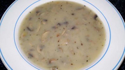 Žampionová krémová polévka - vegan