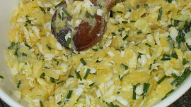 Zdravá  pórkovo-sýrová pomazánka