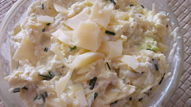 Zdravá  pórkovo-sýrová pomazánka