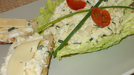 Zdravá  pórkovo-sýrová pomazánka