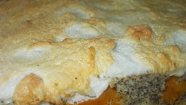 Bublanina   s meruňkami,  mákem a  sněhovou čepicí