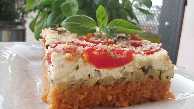 Bulgur zapečený cuketou a fetou