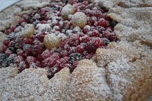 Celozrnný koláč s tvarohem a ovocem