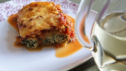 Cuketové cannelloni se špenátem a ricottou