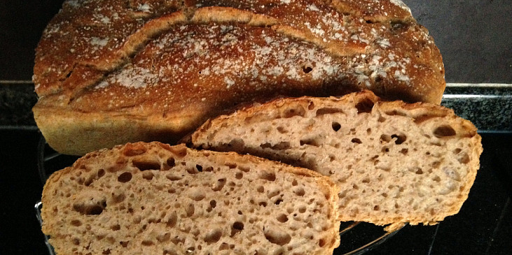 Domácí chleba bez hnětení v 2.0 (s droždím nebo kváskem) (drožďový)