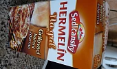 Hermelín na bylinkách s bramborem, balení hermelínu