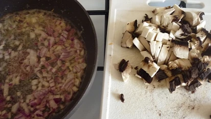 Květák s houbami a vejci