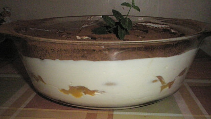 Lehoučký ( ovocný ) zákusek na vzdálený způsob tiramisu