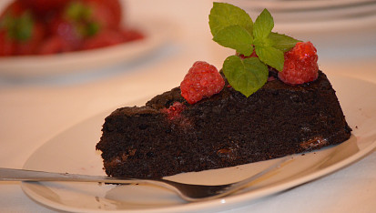 Malinové brownies