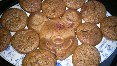 Muffiny s jahodami a čokoládou