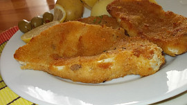 Patizon obalený v trojobalu se sýrem a jogurtem