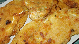 Patizon obalený v trojobalu se sýrem a jogurtem