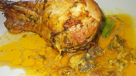 Pečená krůtí stehna na  zázvorové marinádě