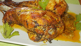 Pečená krůtí stehna na  zázvorové marinádě