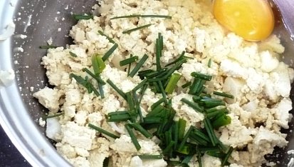 Pórková polévka s tofu knedlíčky
