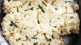Pórková polévka s tofu knedlíčky