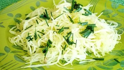 Špagetová dýně s pórkovým ragú