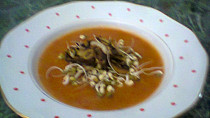 Studená rajčatovo-cuketová polévka