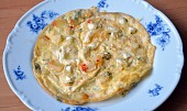 Tvarůžková omeleta se zeleninou a tofu, Omeleta s tvarůžky-