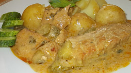 Vepřové na másle  a  čerstvě utržených  nakládačkách