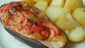 Zapečený lilek s tvarůžky a rajčaty, Zapečený lilek s tvarůžky a rajčaty