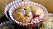 Zdravé, nízkokalorické malinové muffiny