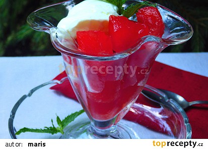 Zmrazený meloun se zmrzlinou
