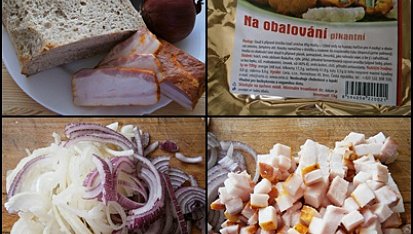 Cibulovo-špekové,chlebové placičky, Část použitých surovin