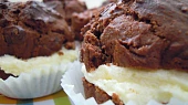 Čokoládové muffiny s krémem