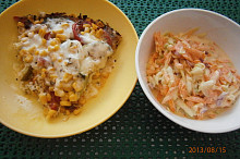 Cuketový coleslav a květáková pizza